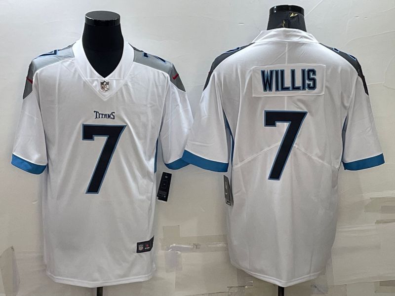 Men Tennessee Titans 7 Willis White 2022 Vapor Untouchable Limited Player Nike NFL Jersey